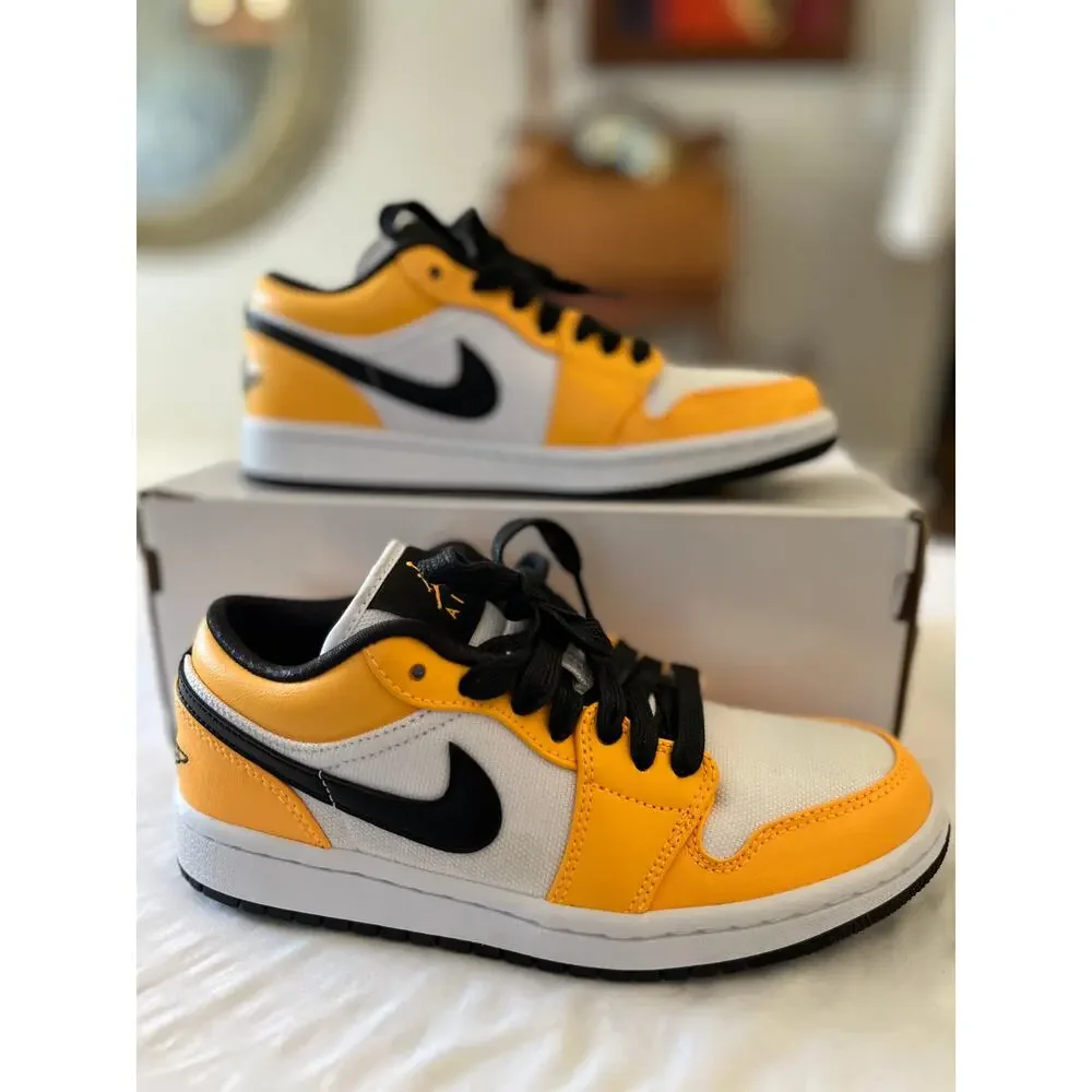 Nike Air Jordan 1 Low SE Laser Orange White Black Womens 7 CZ4776-107 w/‎ Box